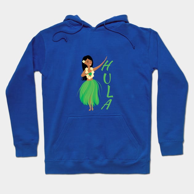 Hawaiian hula dancing girl. Hoodie by CraftCloud